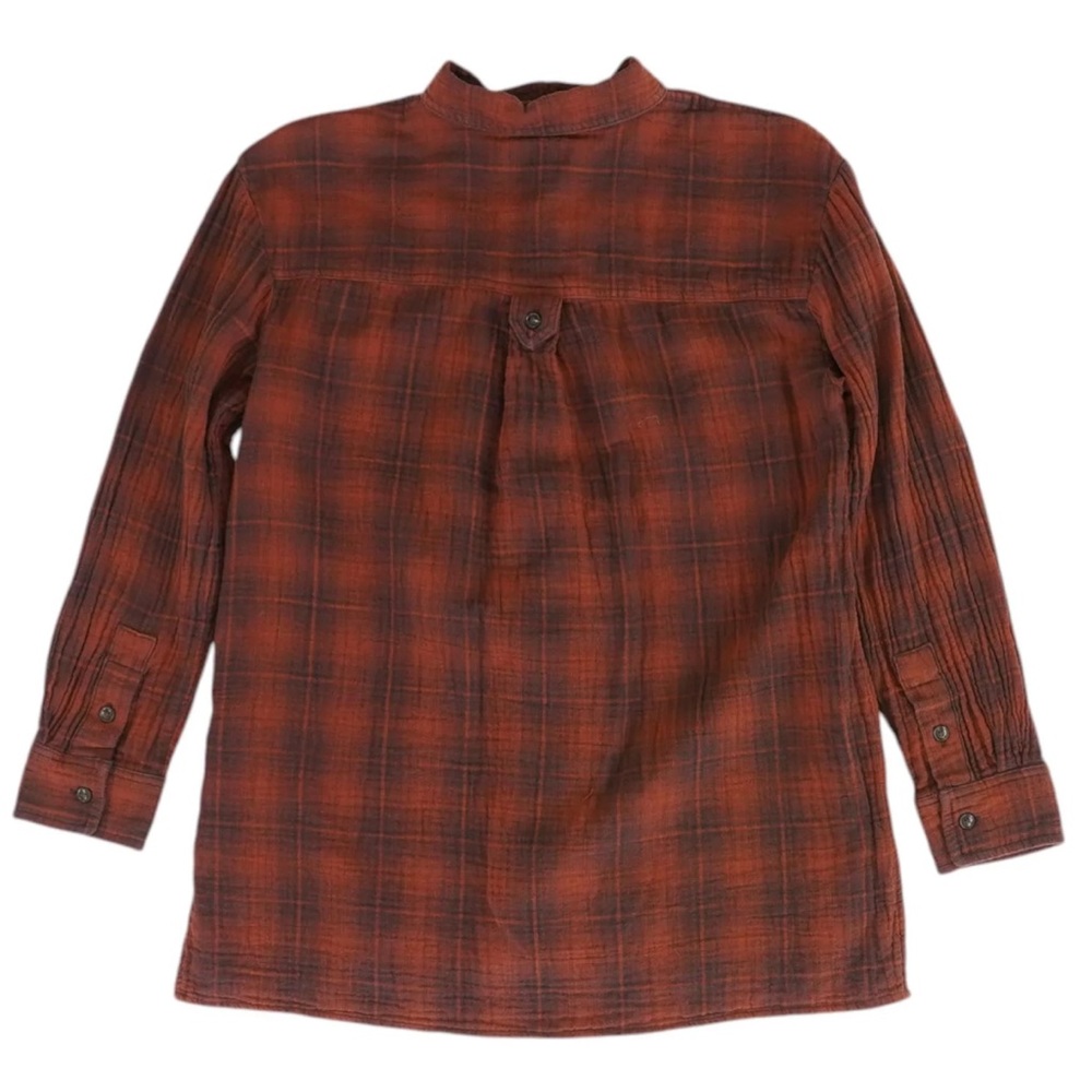 Madewell Oversized Flannel Button Down Shirt in Burnished Mahogany - Picture 7 of 7